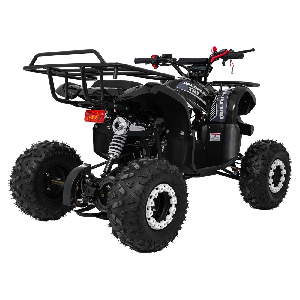 Variklinis keturratis motociklas „WILDPEAK“ 110 cm³, juodos spalvos-Elektromobiliai vaikams, Keturračiai ir bagiai-e-vaikas