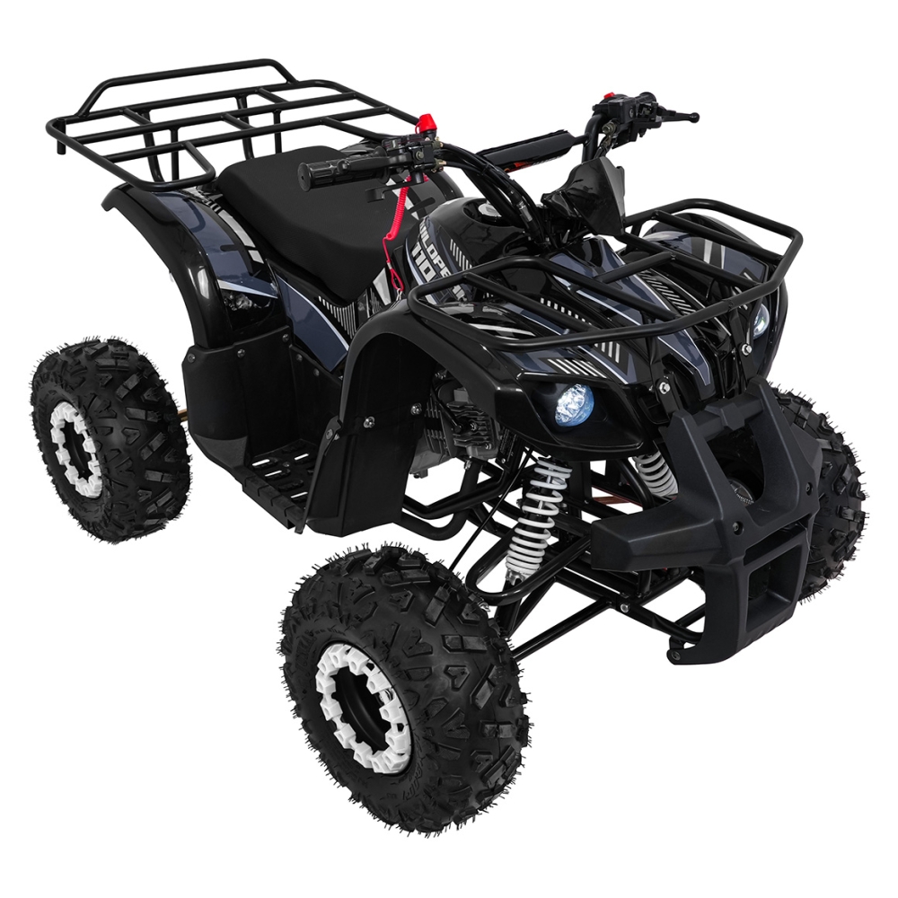 Variklinis keturratis motociklas „WILDPEAK“ 110 cm³, juodos spalvos-Elektromobiliai vaikams, Keturračiai ir bagiai-e-vaikas