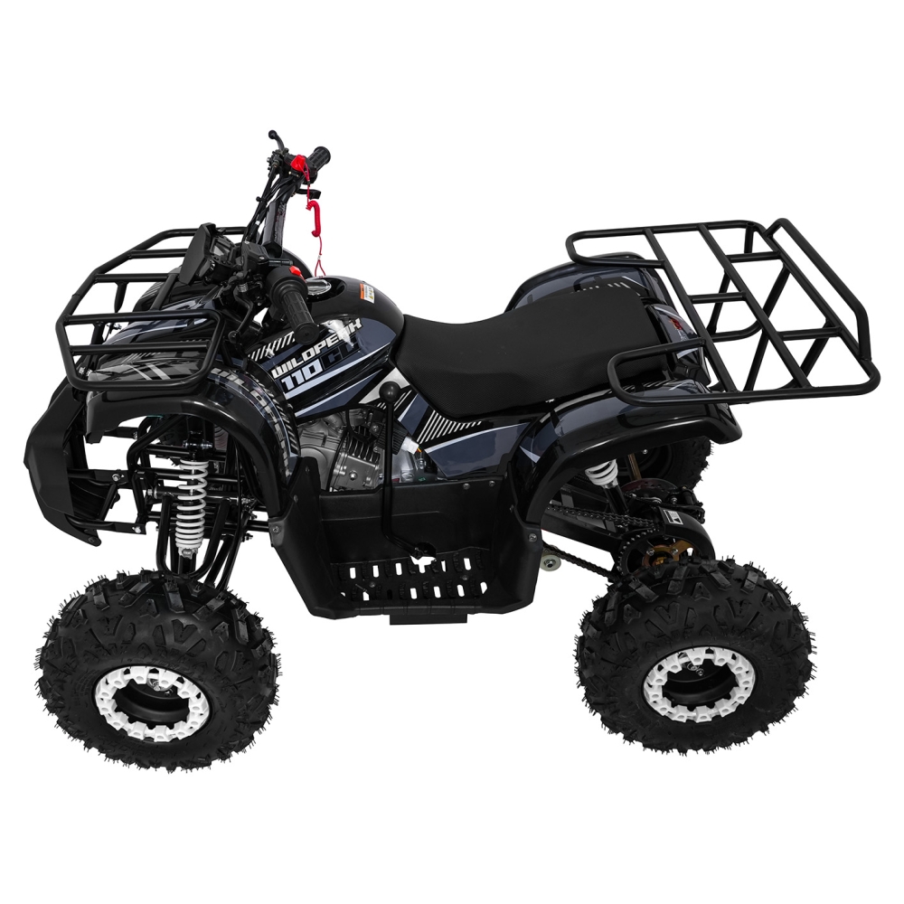 Variklinis keturratis motociklas „WILDPEAK“ 110 cm³, juodos spalvos-Elektromobiliai vaikams, Keturračiai ir bagiai-e-vaikas