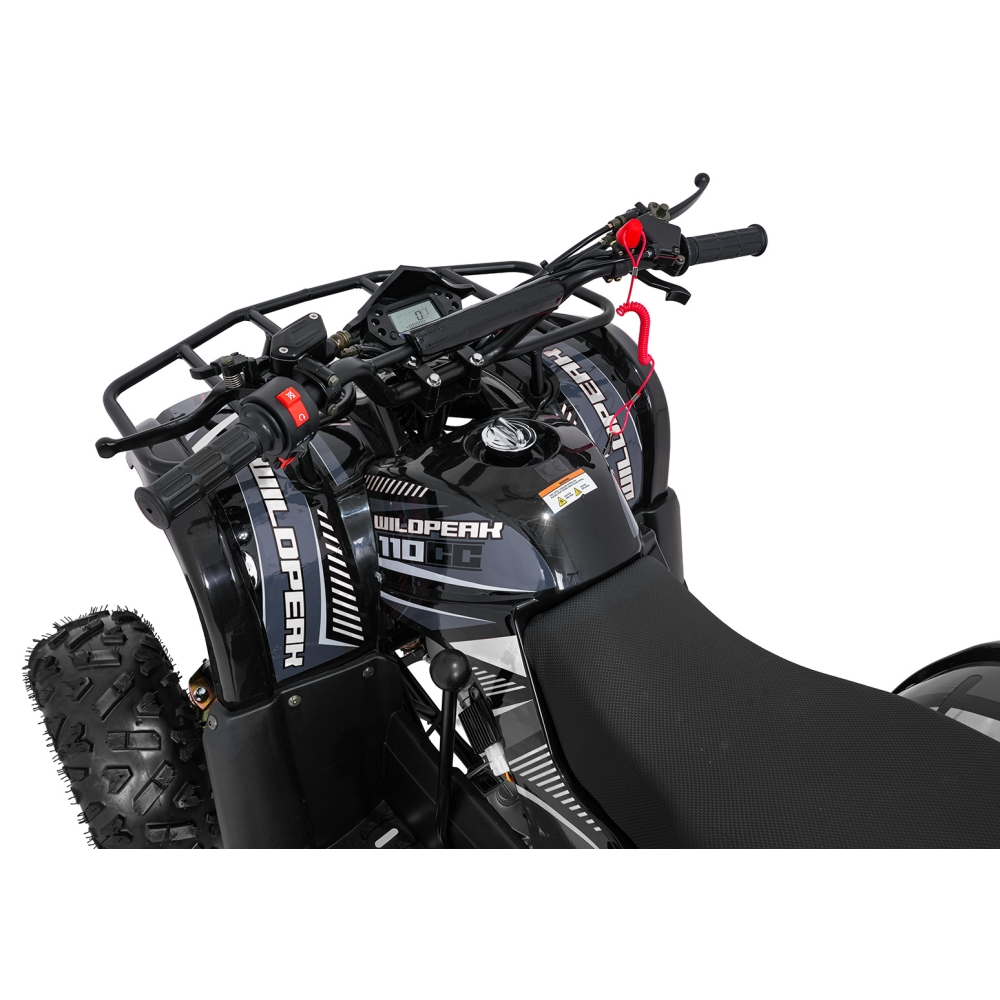 Variklinis keturratis motociklas „WILDPEAK“ 110 cm³, juodos spalvos-Elektromobiliai vaikams, Keturračiai ir bagiai-e-vaikas