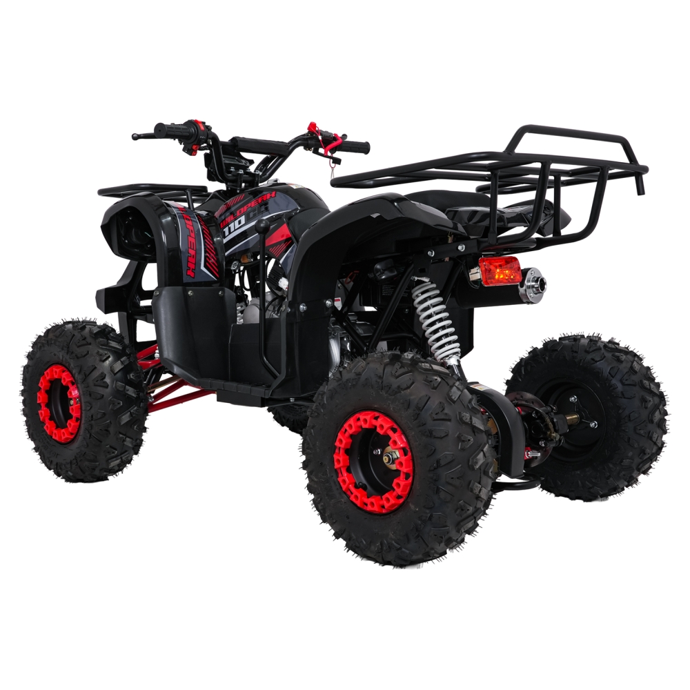 Variklinis keturratis motociklas „WILDPEAK“ 110 cm³, raudonas-Elektromobiliai vaikams, Keturračiai ir bagiai-e-vaikas