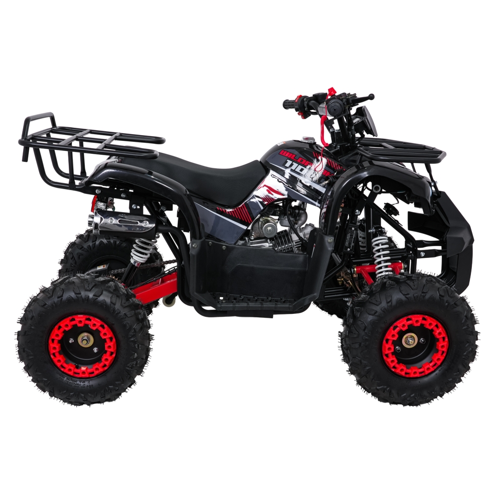 Variklinis keturratis motociklas „WILDPEAK“ 110 cm³, raudonas-Elektromobiliai vaikams, Keturračiai ir bagiai-e-vaikas