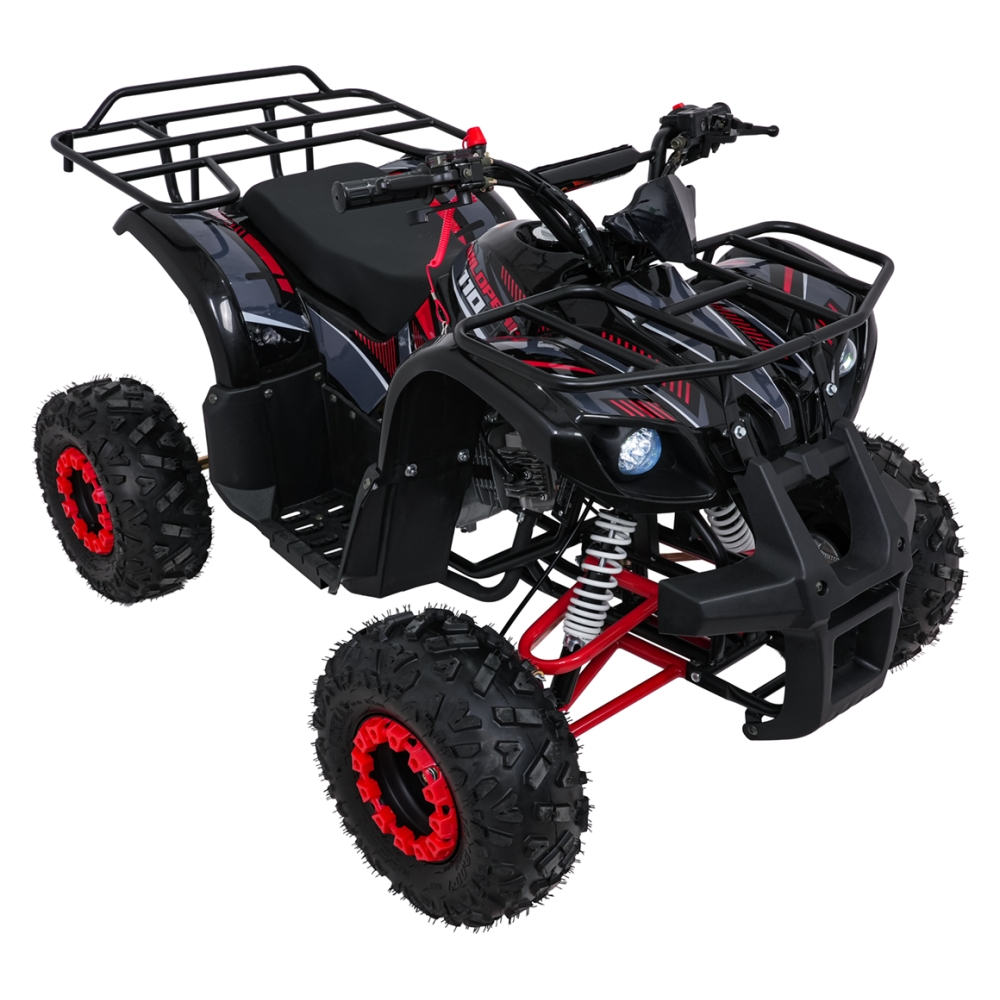 Variklinis keturratis motociklas „WILDPEAK“ 110 cm³, raudonas-Elektromobiliai vaikams, Keturračiai ir bagiai-e-vaikas