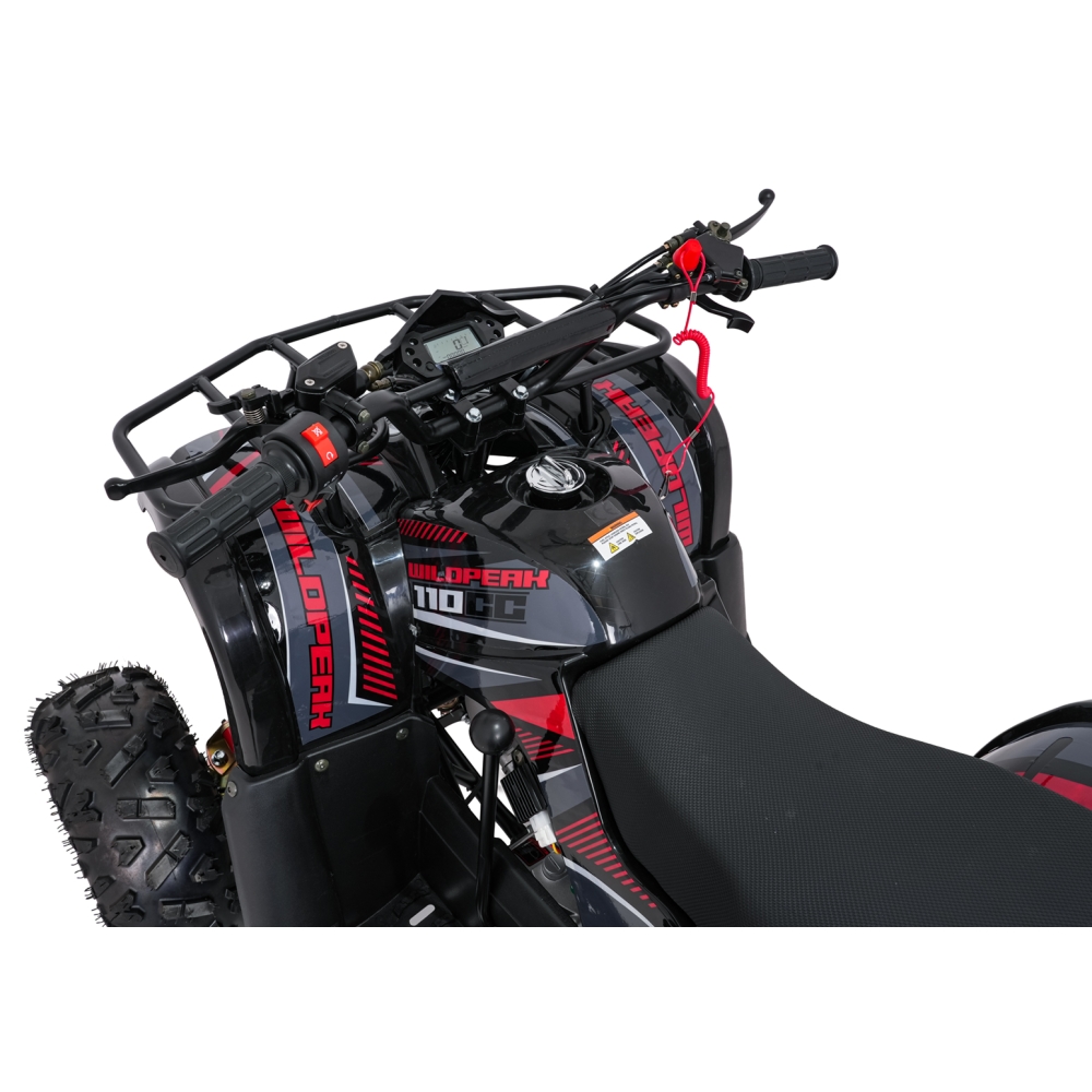 Variklinis keturratis motociklas „WILDPEAK“ 110 cm³, raudonas-Elektromobiliai vaikams, Keturračiai ir bagiai-e-vaikas