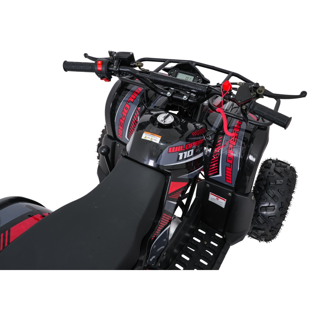 Variklinis keturratis motociklas „WILDPEAK“ 110 cm³, raudonas-Elektromobiliai vaikams, Keturračiai ir bagiai-e-vaikas