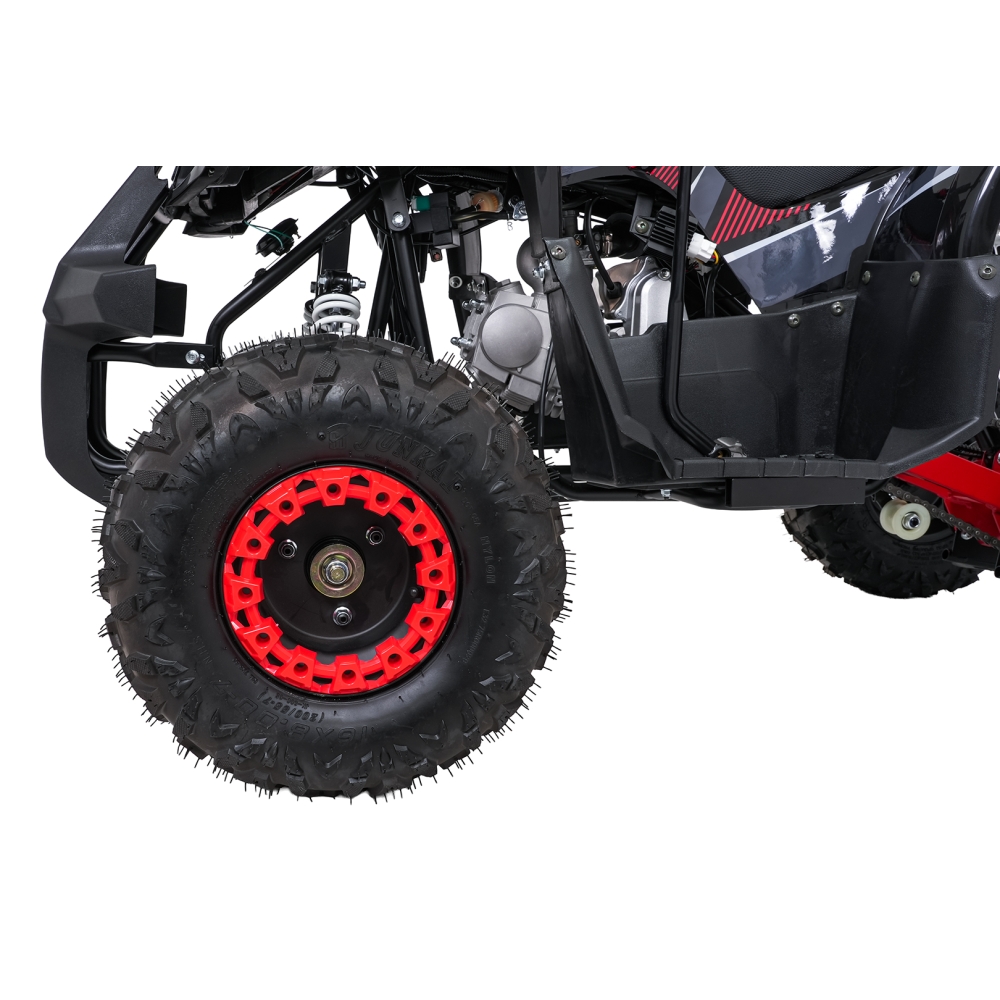 Variklinis keturratis motociklas „WILDPEAK“ 110 cm³, raudonas-Elektromobiliai vaikams, Keturračiai ir bagiai-e-vaikas