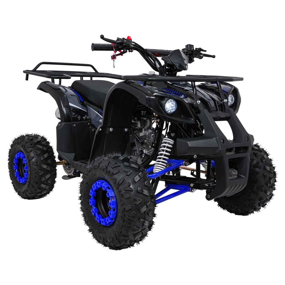 Variklinis keturratis motociklas „WILDPEAK“ 110 cm³, mėlynos spalvos-Elektromobiliai vaikams, Keturračiai ir bagiai-e-vaikas