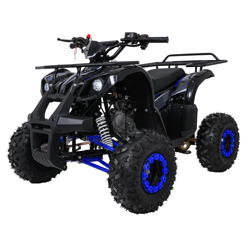Variklinis keturratis motociklas „WILDPEAK“ 110 cm³, mėlynos spalvos-Elektromobiliai vaikams, Keturračiai ir bagiai-e-vaikas