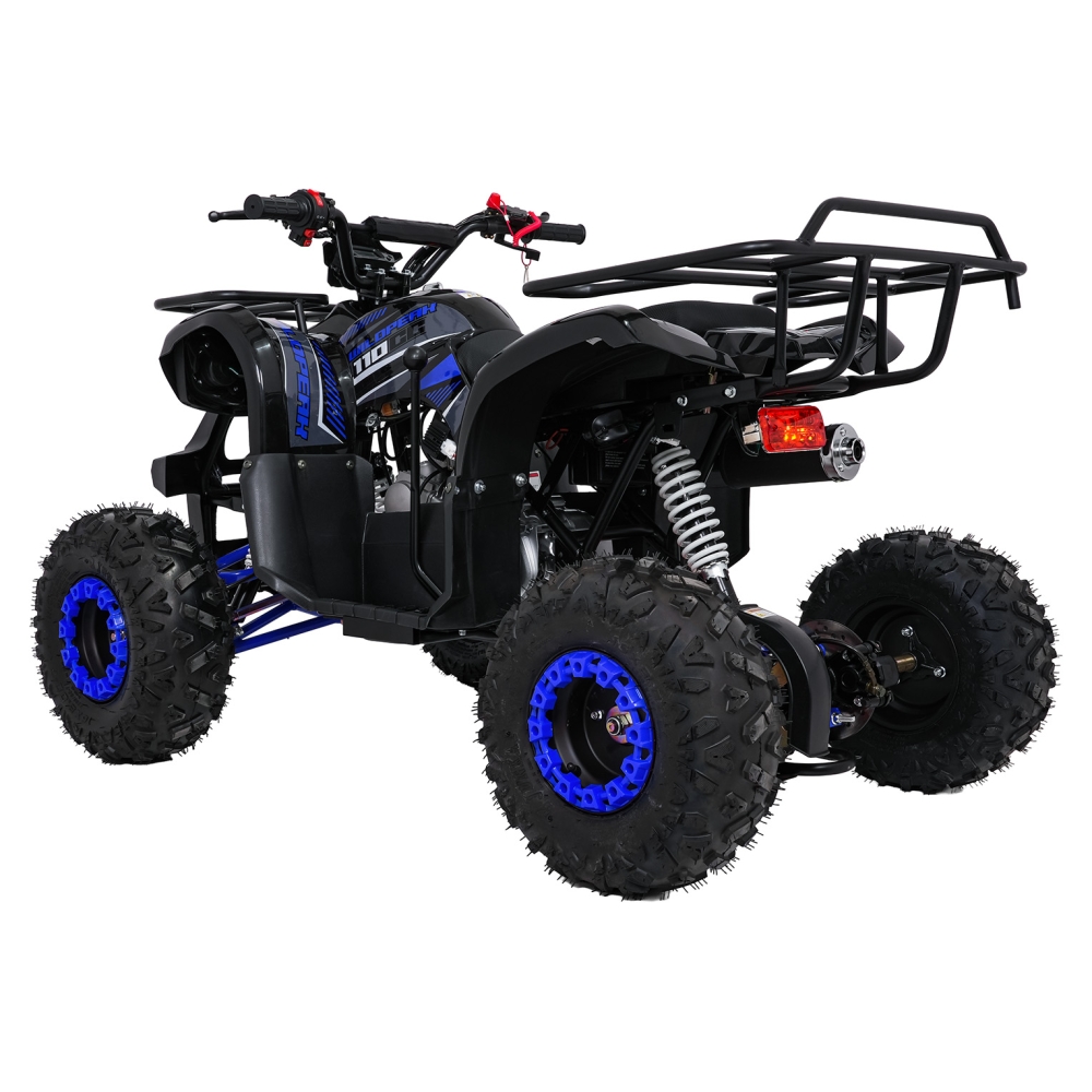 Variklinis keturratis motociklas „WILDPEAK“ 110 cm³, mėlynos spalvos-Elektromobiliai vaikams, Keturračiai ir bagiai-e-vaikas