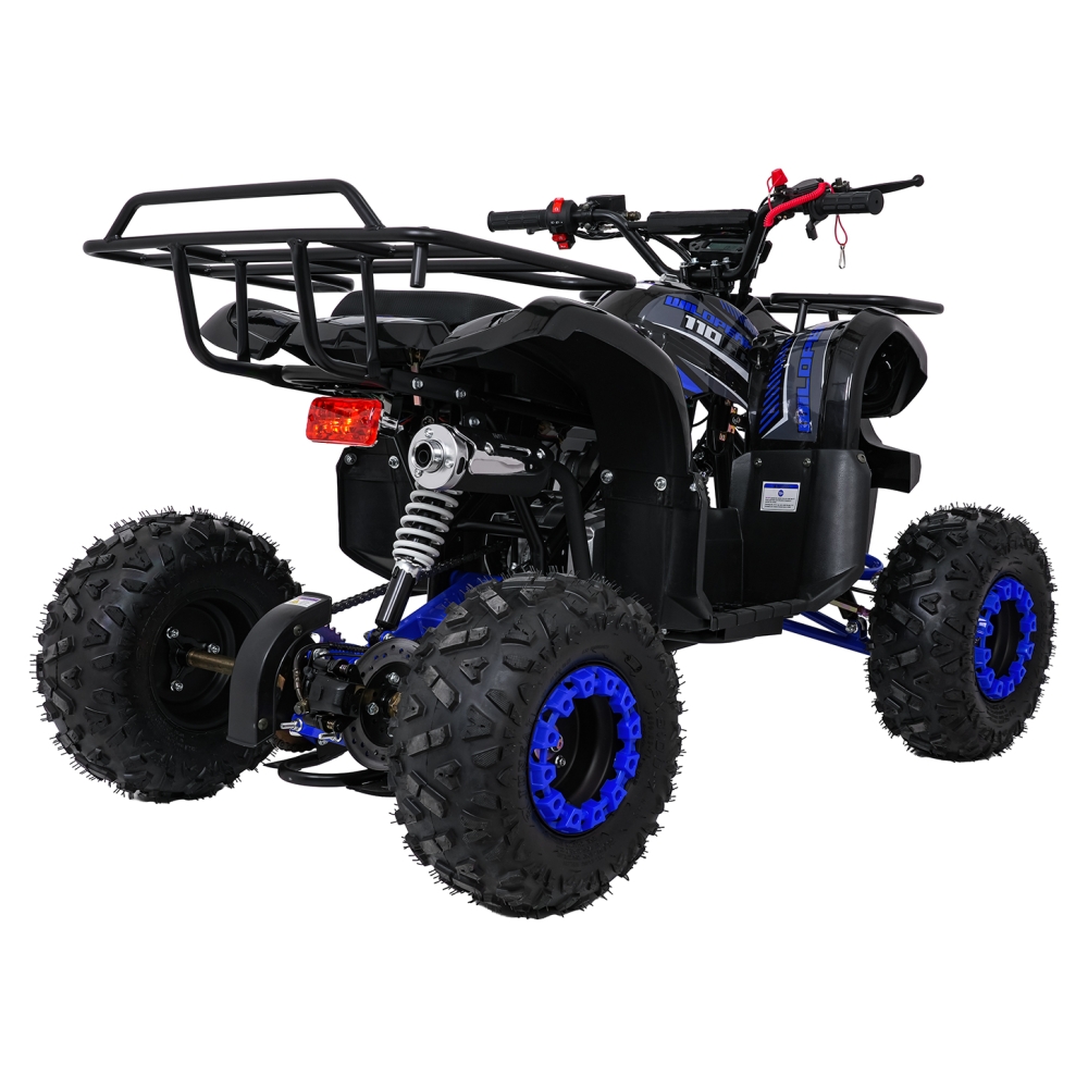 Variklinis keturratis motociklas „WILDPEAK“ 110 cm³, mėlynos spalvos-Elektromobiliai vaikams, Keturračiai ir bagiai-e-vaikas