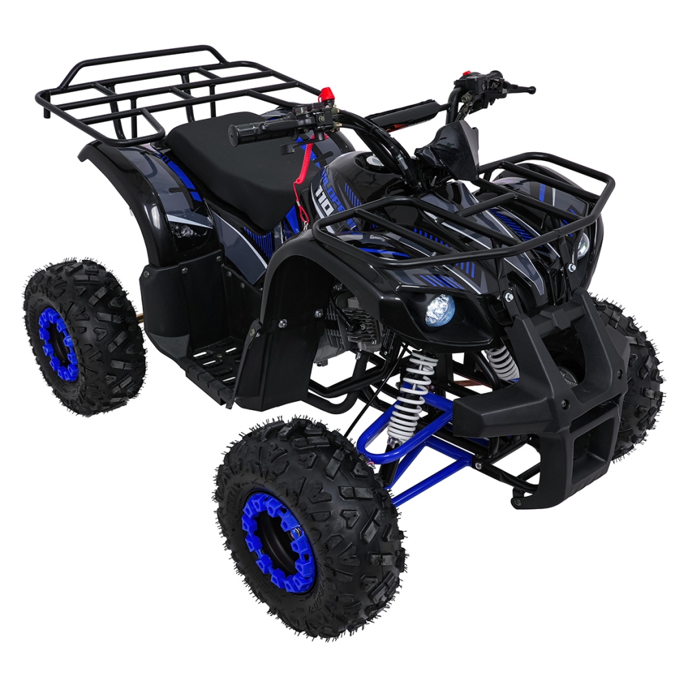 Variklinis keturratis motociklas „WILDPEAK“ 110 cm³, mėlynos spalvos-Elektromobiliai vaikams, Keturračiai ir bagiai-e-vaikas