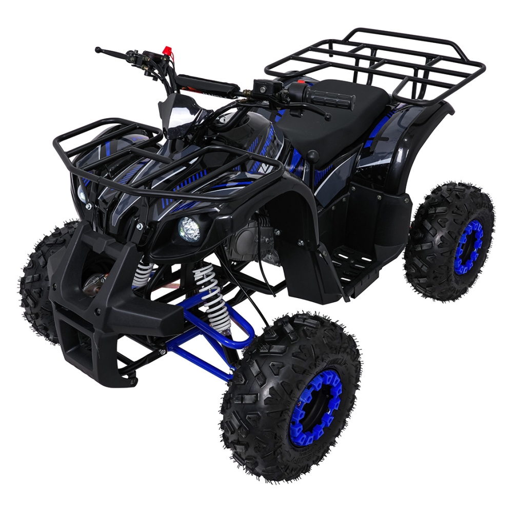 Variklinis keturratis motociklas „WILDPEAK“ 110 cm³, mėlynos spalvos-Elektromobiliai vaikams, Keturračiai ir bagiai-e-vaikas