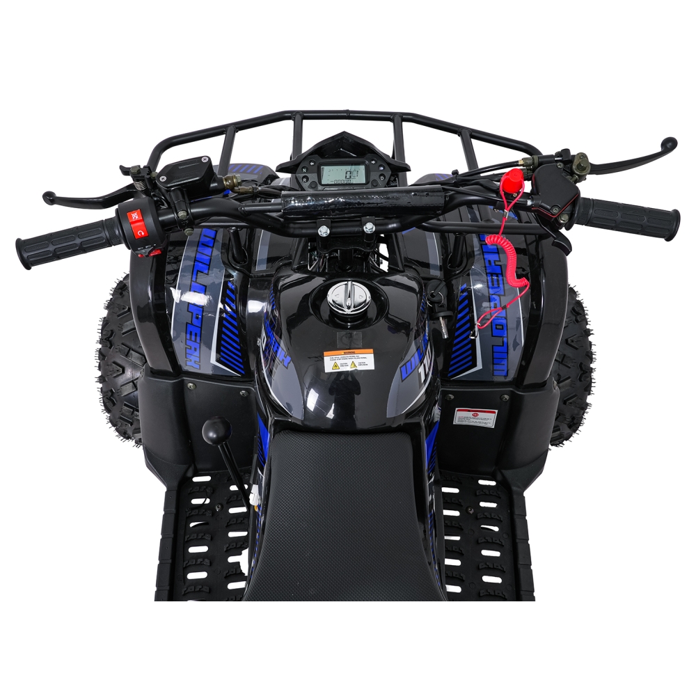 Variklinis keturratis motociklas „WILDPEAK“ 110 cm³, mėlynos spalvos-Elektromobiliai vaikams, Keturračiai ir bagiai-e-vaikas