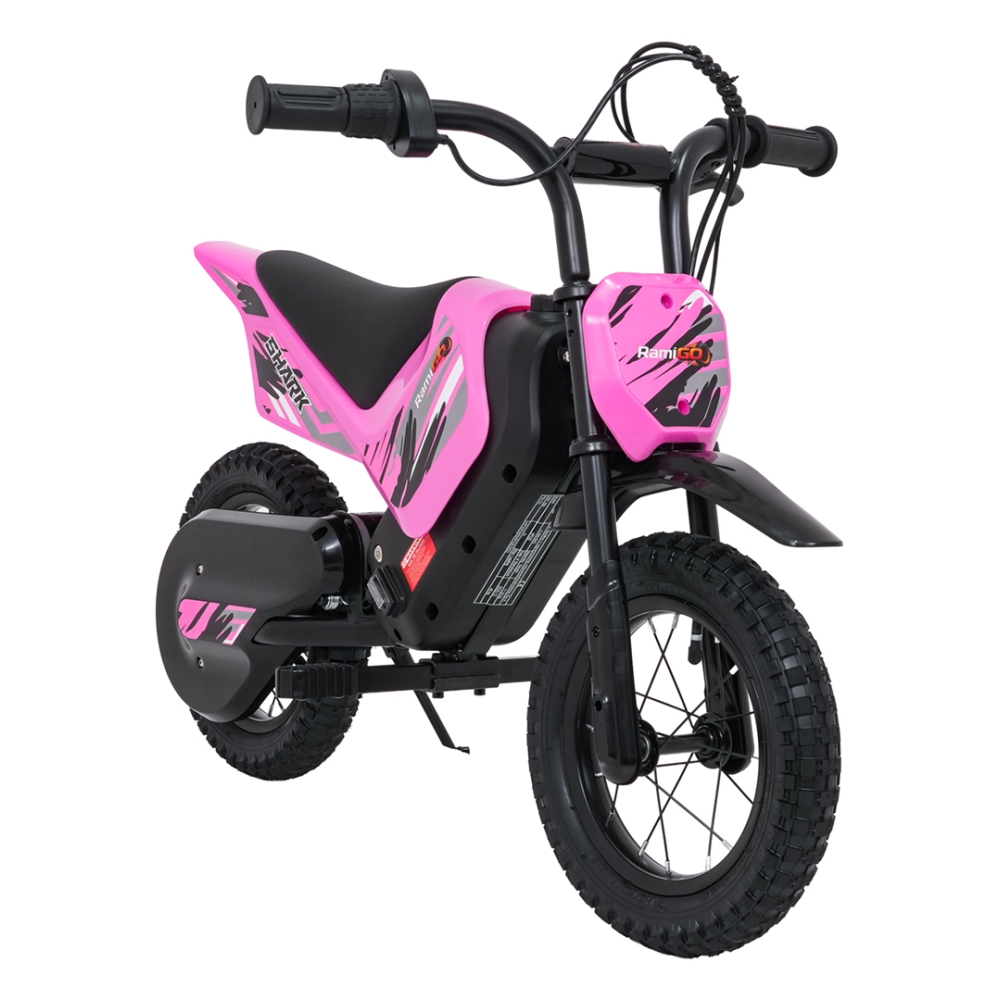 Elektrinis motociklas SHARK, Pink-Elektromobiliai vaikams, Motociklai-e-vaikas