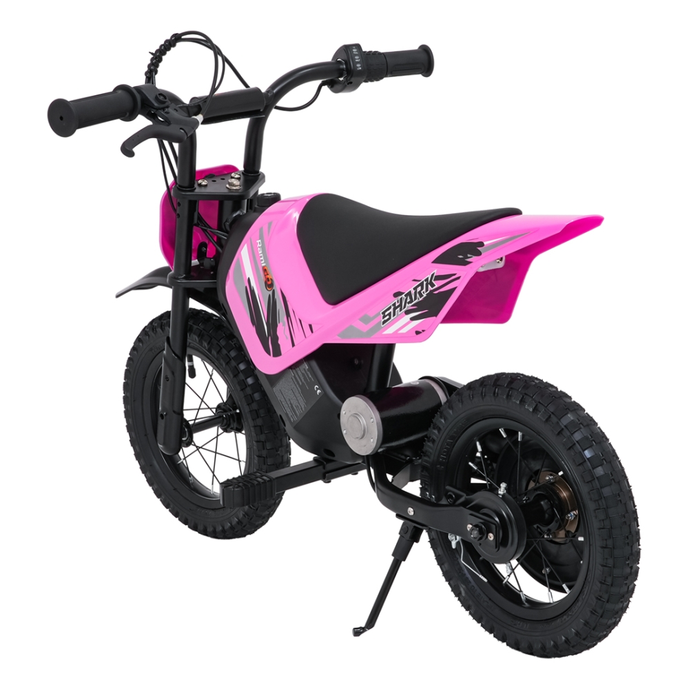 Elektrinis motociklas SHARK, Pink-Elektromobiliai vaikams, Motociklai-e-vaikas