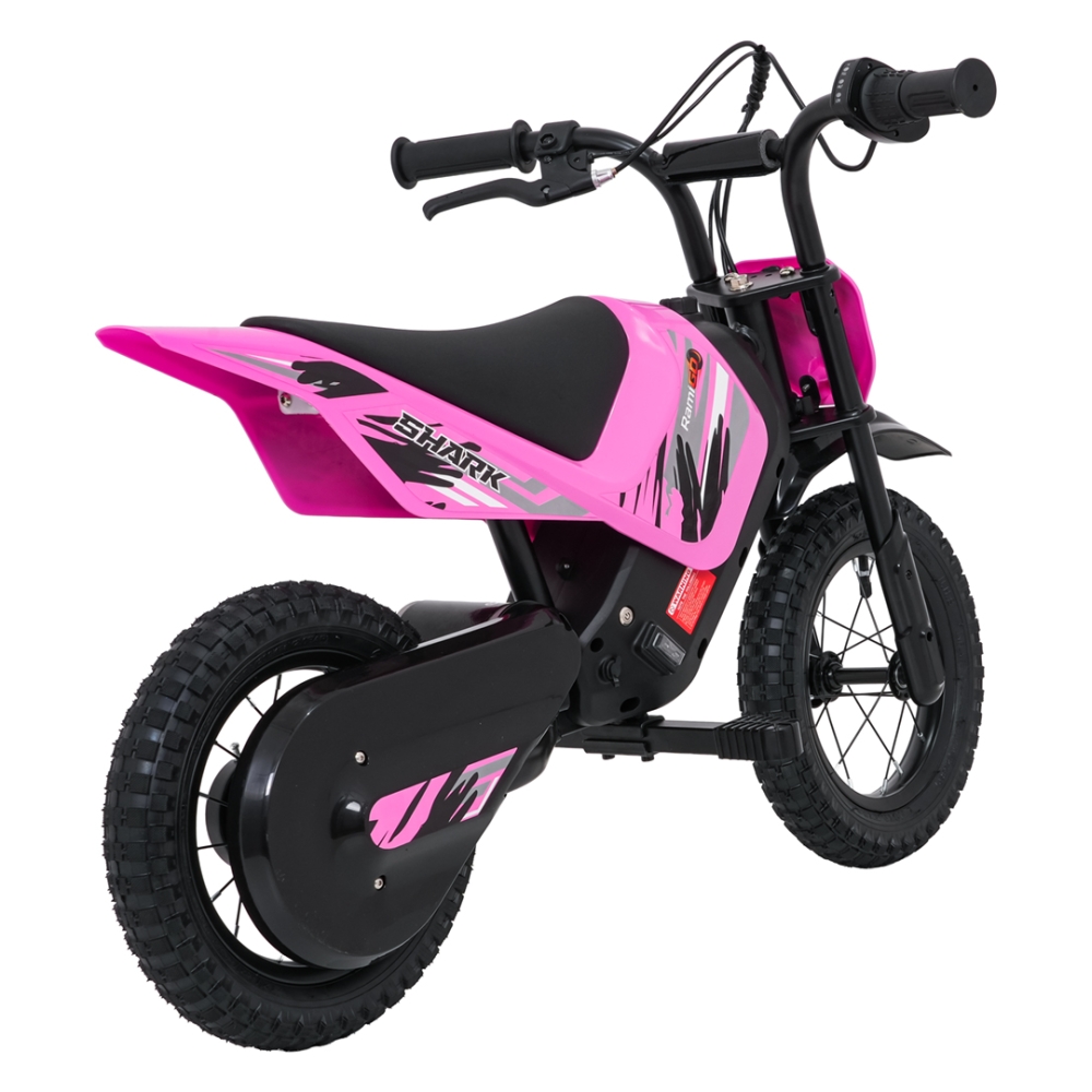 Elektrinis motociklas SHARK, Pink-Elektromobiliai vaikams, Motociklai-e-vaikas