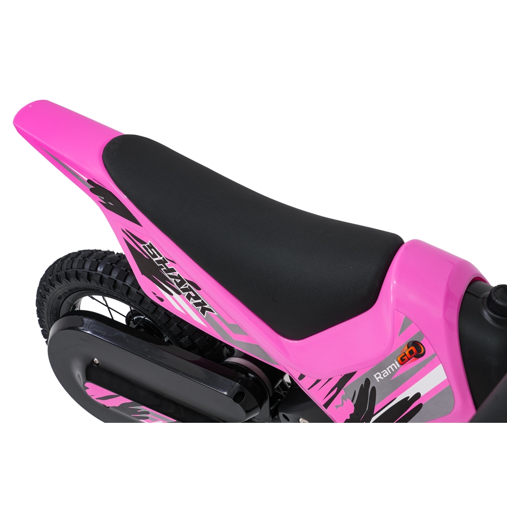 Elektrinis motociklas SHARK, Pink-Elektromobiliai vaikams, Motociklai-e-vaikas