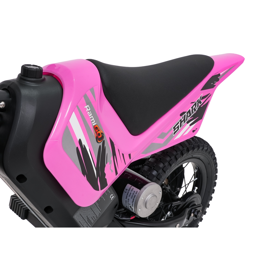 Elektrinis motociklas SHARK, Pink-Elektromobiliai vaikams, Motociklai-e-vaikas