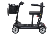 Keturratis elektrinis motoroleris vyresnio amžiaus žmonėms „EasyGo“, juodos spalvos