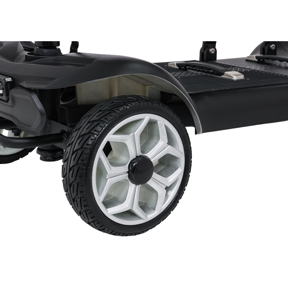 Keturratis elektrinis motoroleris vyresnio amžiaus žmonėms „EasyGo“, juodos spalvos-Namai, laisvalaikis, turizmas, Namų apyvokos