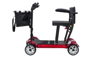 Keturratis elektrinis motoroleris vyresnio amžiaus žmonėms „EasyGo“, raudonas