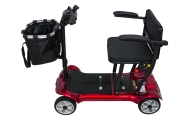 Keturratis elektrinis motoroleris vyresnio amžiaus žmonėms „EasyGo“, raudonas