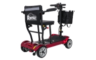 Keturratis elektrinis motoroleris vyresnio amžiaus žmonėms „EasyGo“, raudonas