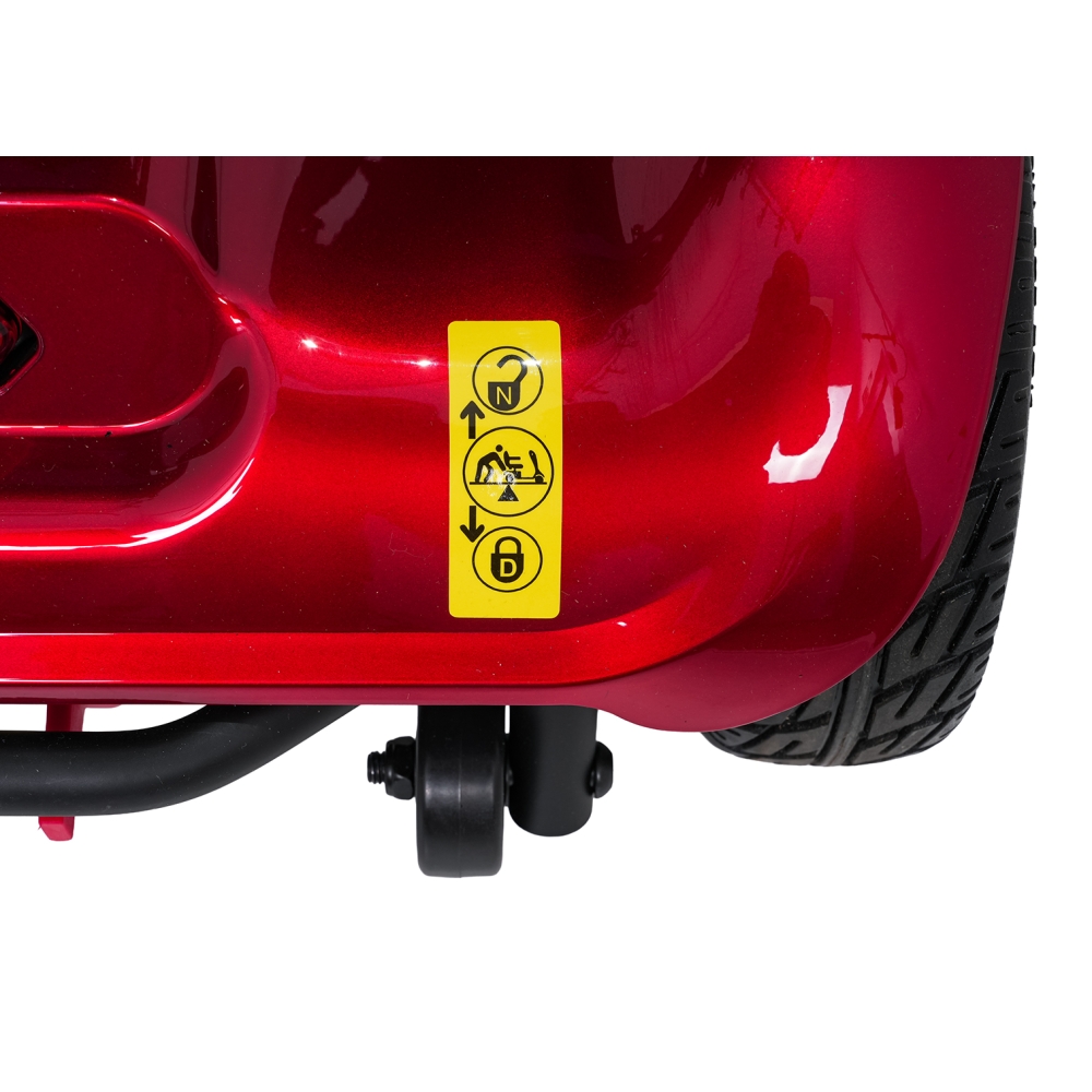 Keturratis elektrinis motoroleris vyresnio amžiaus žmonėms „EasyGo“, raudonas-Namai, laisvalaikis, turizmas, Namų apyvokos prekė