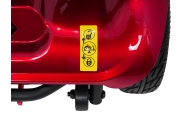 Keturratis elektrinis motoroleris vyresnio amžiaus žmonėms „EasyGo“, raudonas