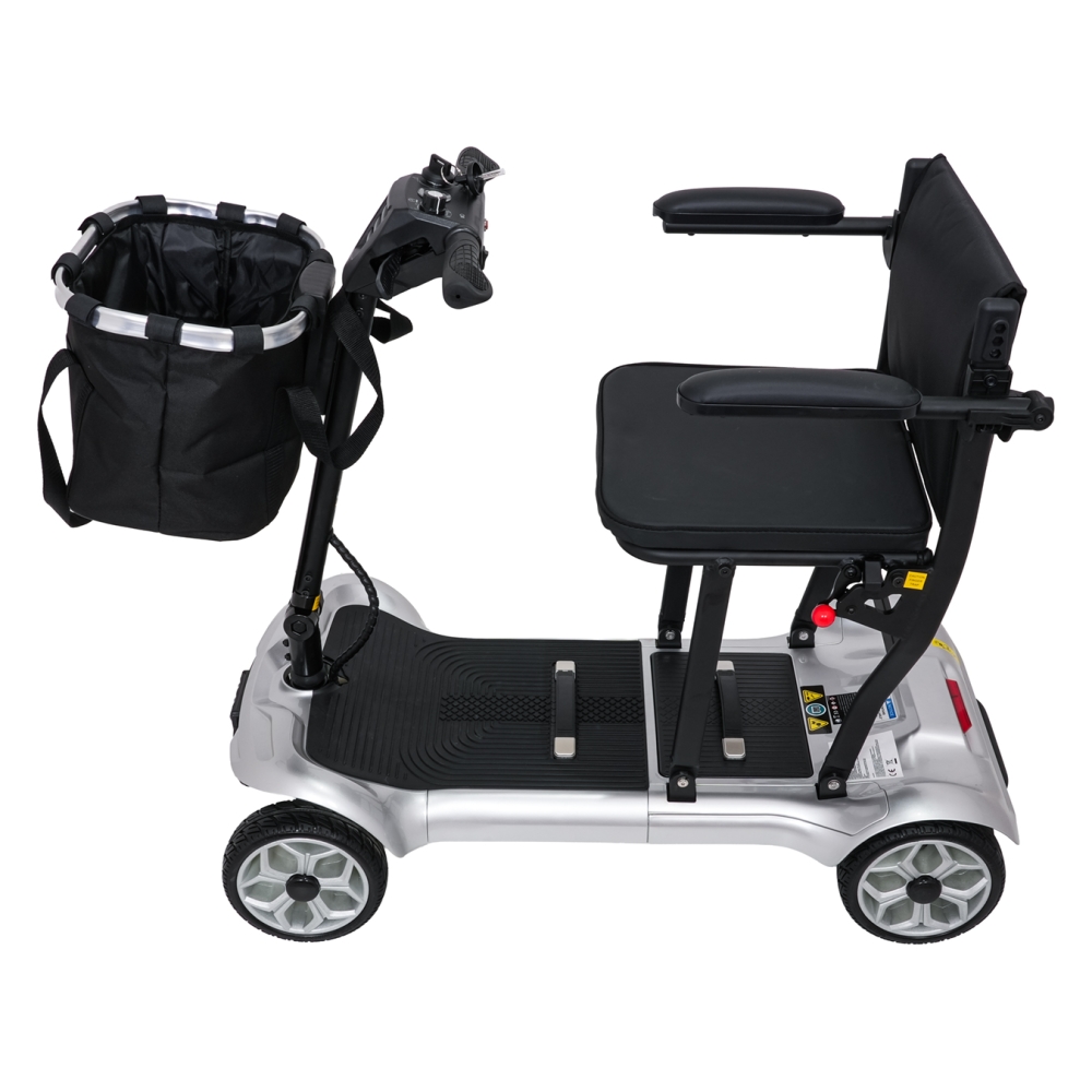 Keturratis elektrinis motoroleris vyresnio amžiaus žmonėms „EasyGo“, pilkos spalvos-Namai, laisvalaikis, turizmas, Namų apyvokos