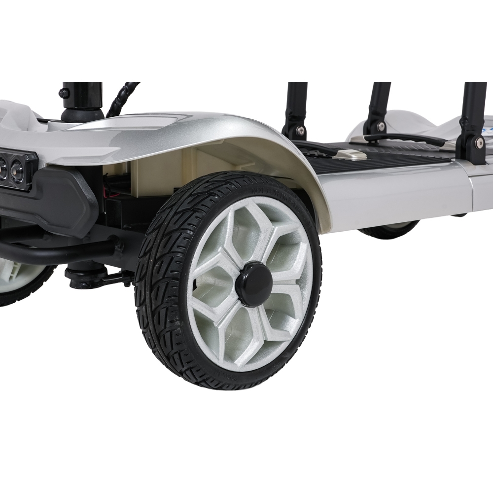Keturratis elektrinis motoroleris vyresnio amžiaus žmonėms „EasyGo“, pilkos spalvos-Namai, laisvalaikis, turizmas, Namų apyvokos