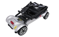 Keturratis elektrinis motoroleris vyresnio amžiaus žmonėms „EasyGo“, pilkos spalvos