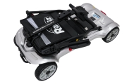 Keturratis elektrinis motoroleris vyresnio amžiaus žmonėms „EasyGo“, pilkos spalvos
