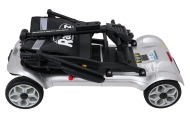 Keturratis elektrinis motoroleris vyresnio amžiaus žmonėms „EasyGo“, pilkos spalvos
