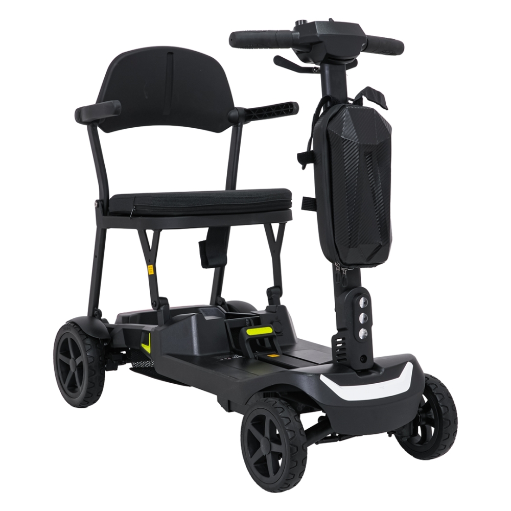 Keturratis elektrinis motoroleris vyresnio amžiaus žmonėms „SeniorStar“, juodos spalvos-Namai, laisvalaikis, turizmas, Namų apyv