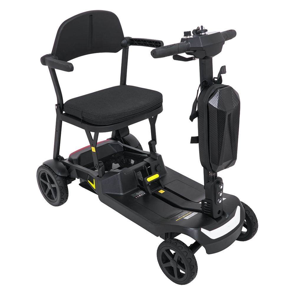Keturratis elektrinis motoroleris vyresnio amžiaus žmonėms „SeniorStar“, juodos spalvos-Namai, laisvalaikis, turizmas, Namų apyv