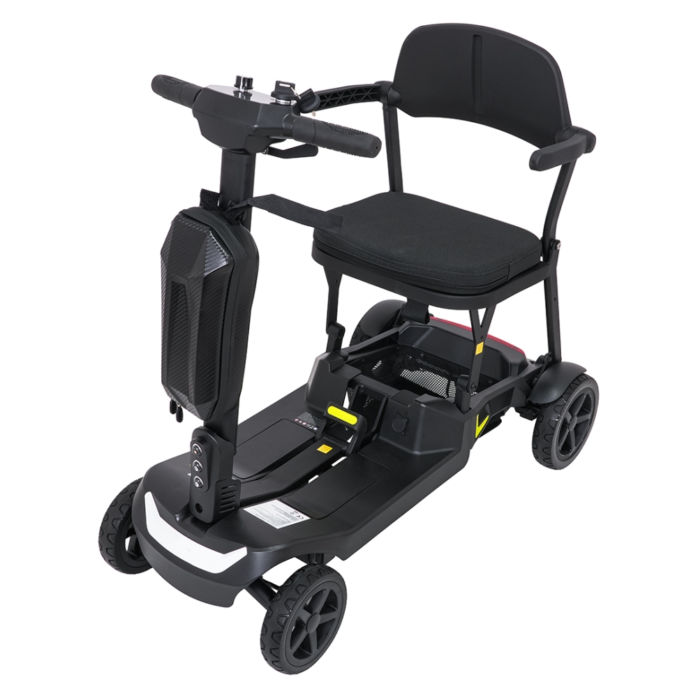 Keturratis elektrinis motoroleris vyresnio amžiaus žmonėms „SeniorStar“, juodos spalvos-Namai, laisvalaikis, turizmas, Namų apyv