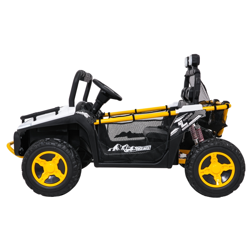 Elektrinis Buggy UTV SPEED, White-Elektromobiliai vaikams, Keturračiai ir bagiai-e-vaikas