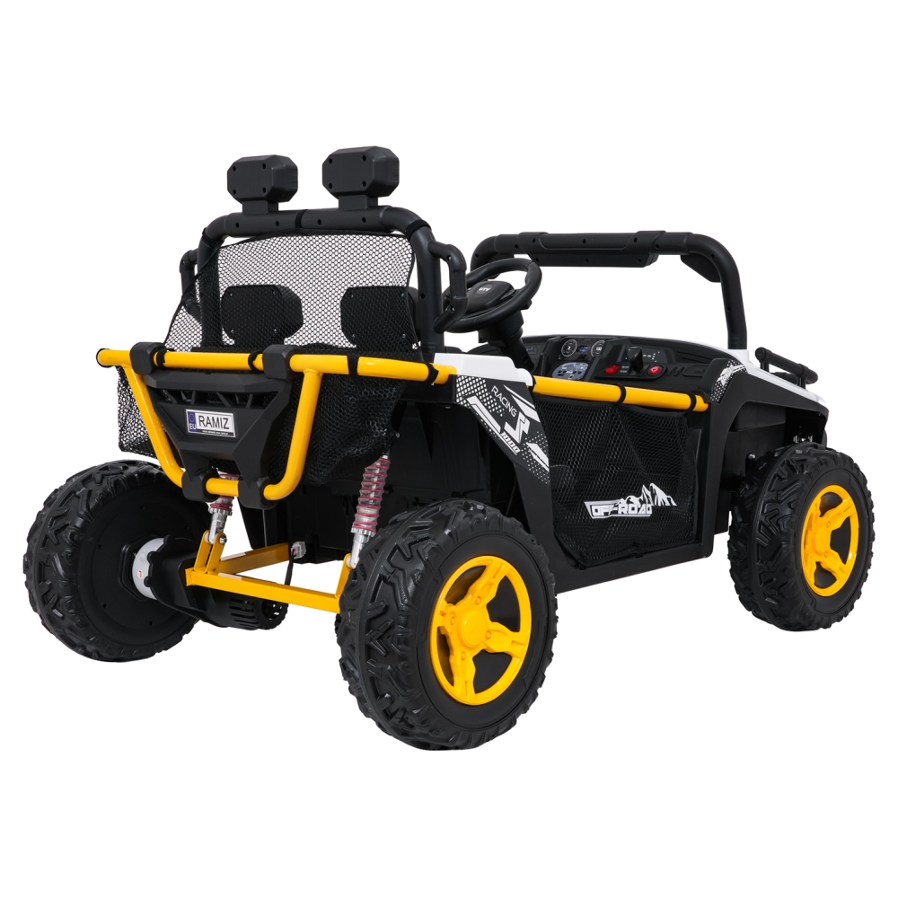 Elektrinis Buggy UTV SPEED, White-Elektromobiliai vaikams, Keturračiai ir bagiai-e-vaikas