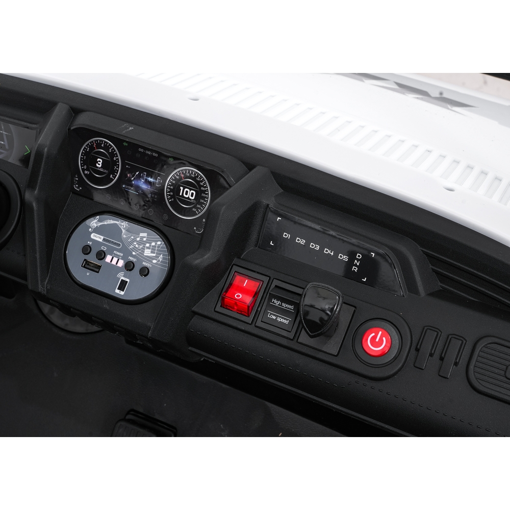 Elektrinis Buggy UTV SPEED, White-Elektromobiliai vaikams, Keturračiai ir bagiai-e-vaikas