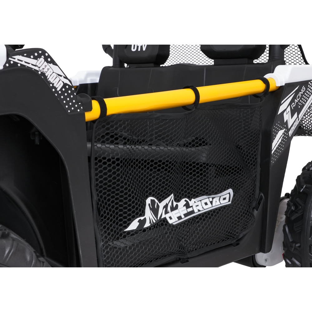 Elektrinis Buggy UTV SPEED, White-Elektromobiliai vaikams, Keturračiai ir bagiai-e-vaikas