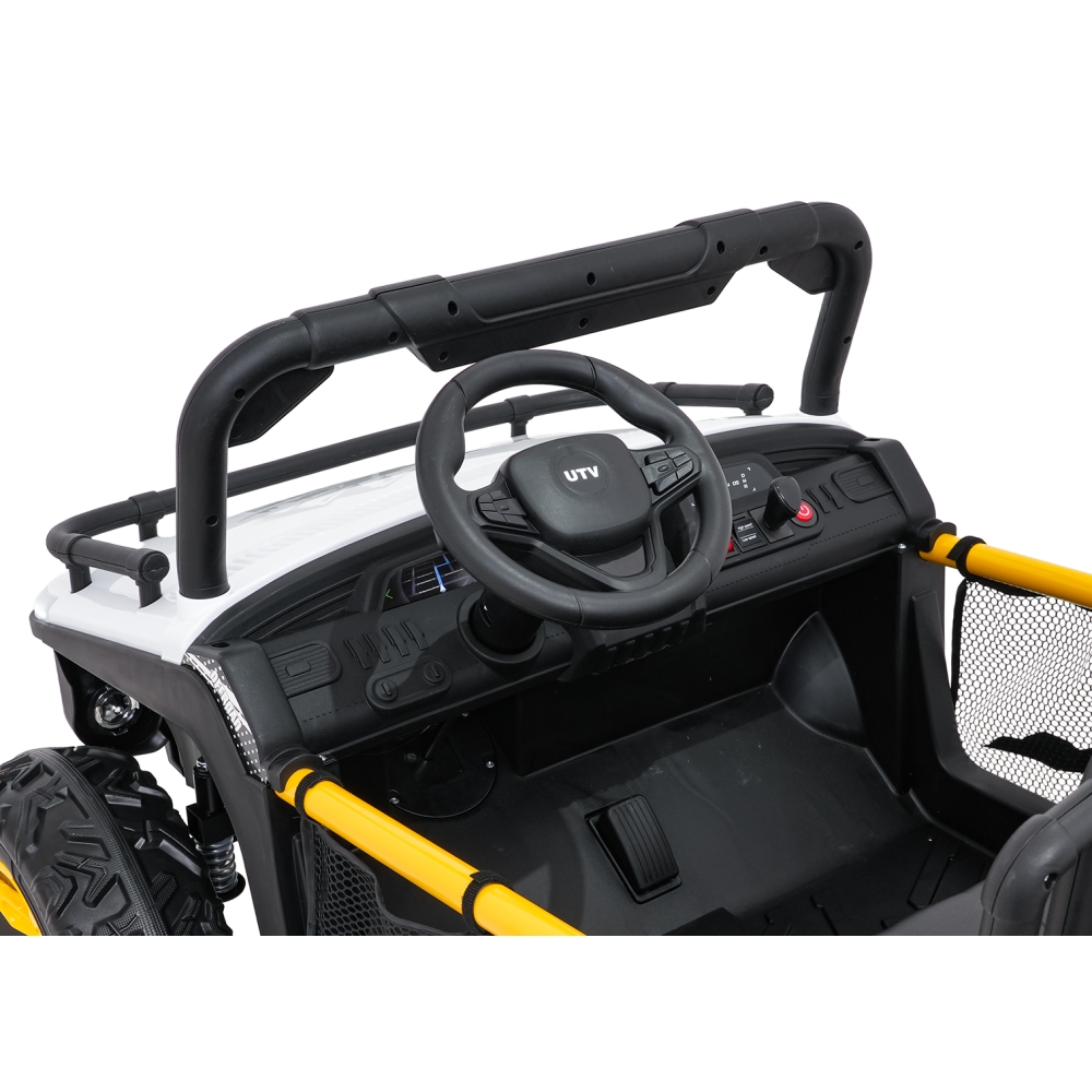 Elektrinis Buggy UTV SPEED, White-Elektromobiliai vaikams, Keturračiai ir bagiai-e-vaikas