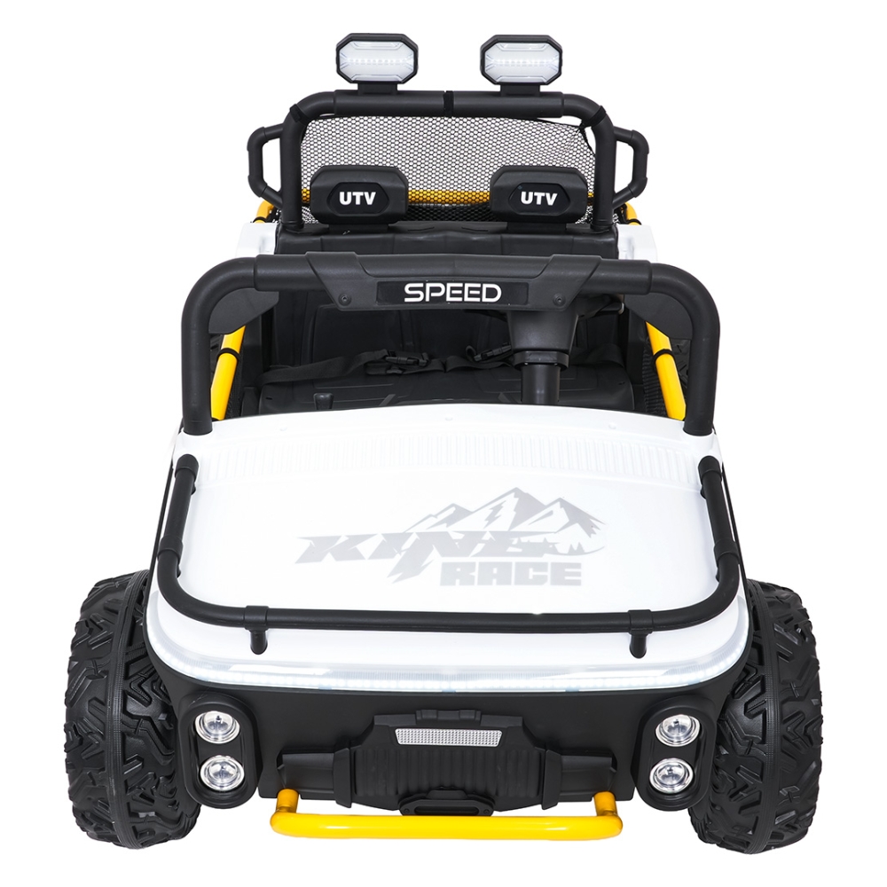 Elektrinis Buggy UTV SPEED, White-Elektromobiliai vaikams, Keturračiai ir bagiai-e-vaikas