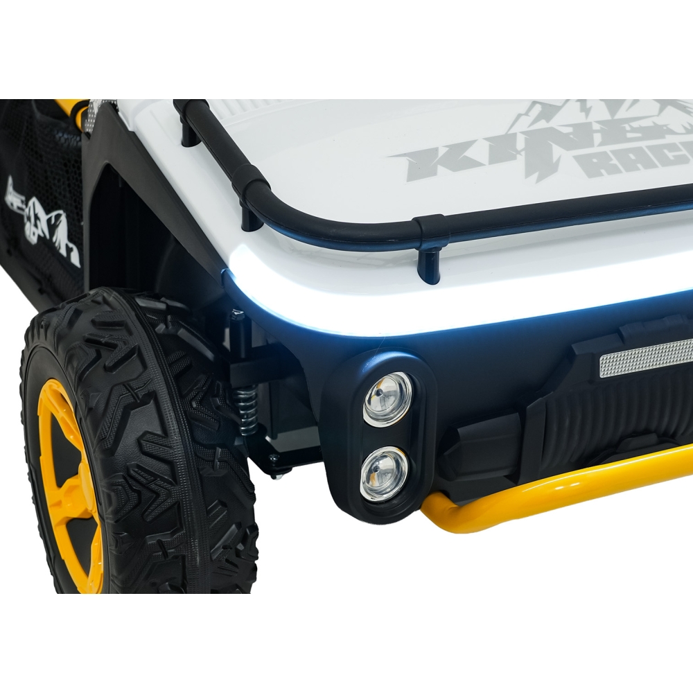 Elektrinis Buggy UTV SPEED, White-Elektromobiliai vaikams, Keturračiai ir bagiai-e-vaikas