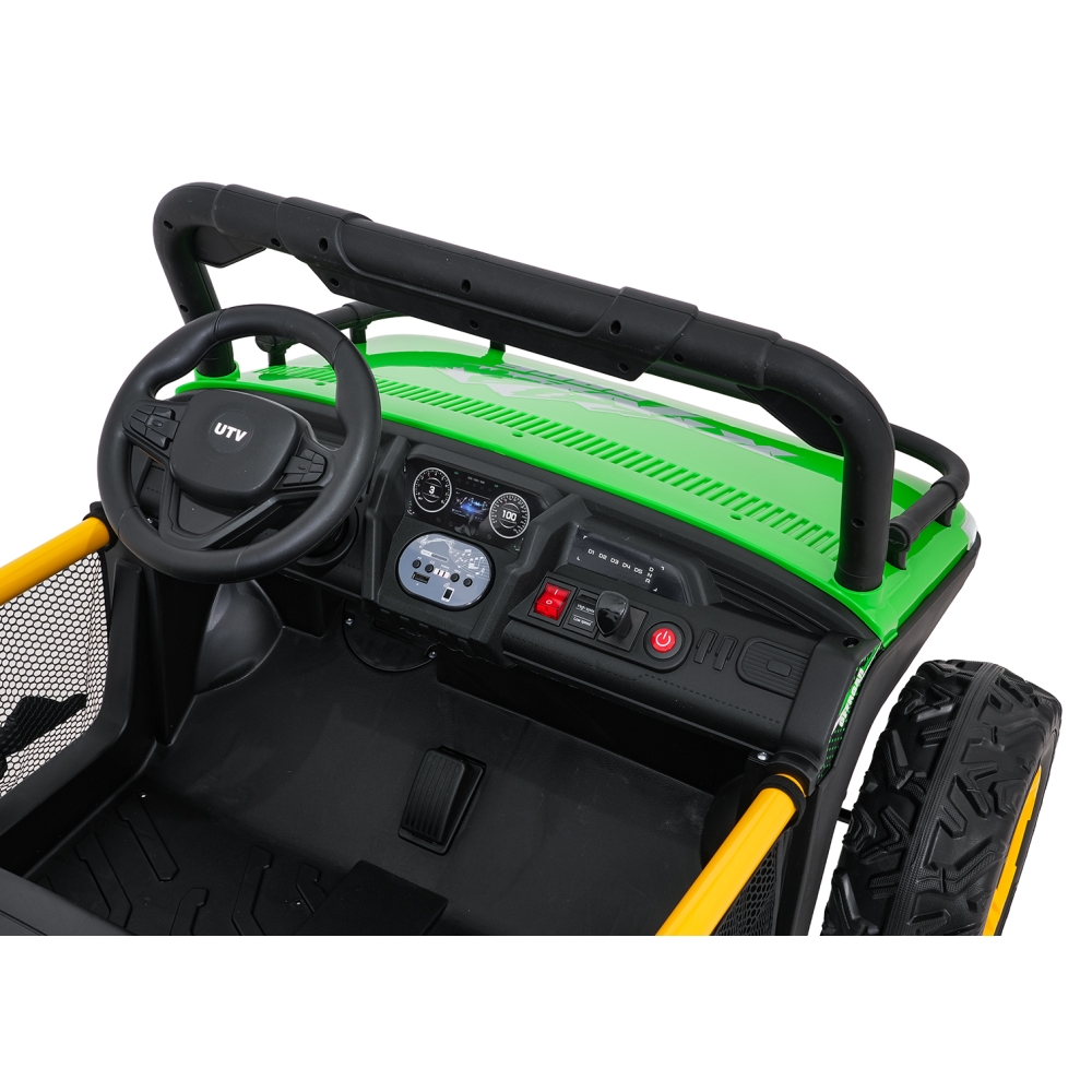 Elektrinis Buggy UTV SPEED, Green-Elektromobiliai vaikams, Keturračiai ir bagiai-e-vaikas