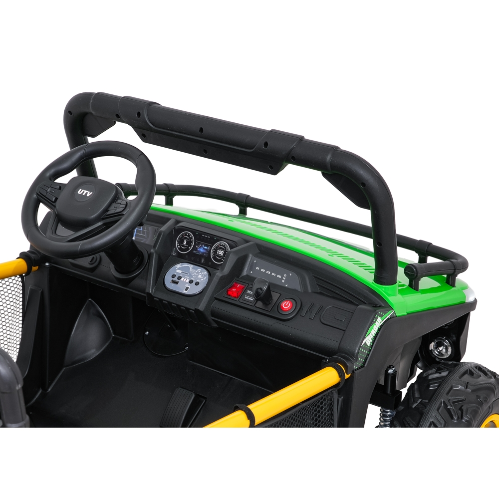 Elektrinis Buggy UTV SPEED, Green-Elektromobiliai vaikams, Keturračiai ir bagiai-e-vaikas