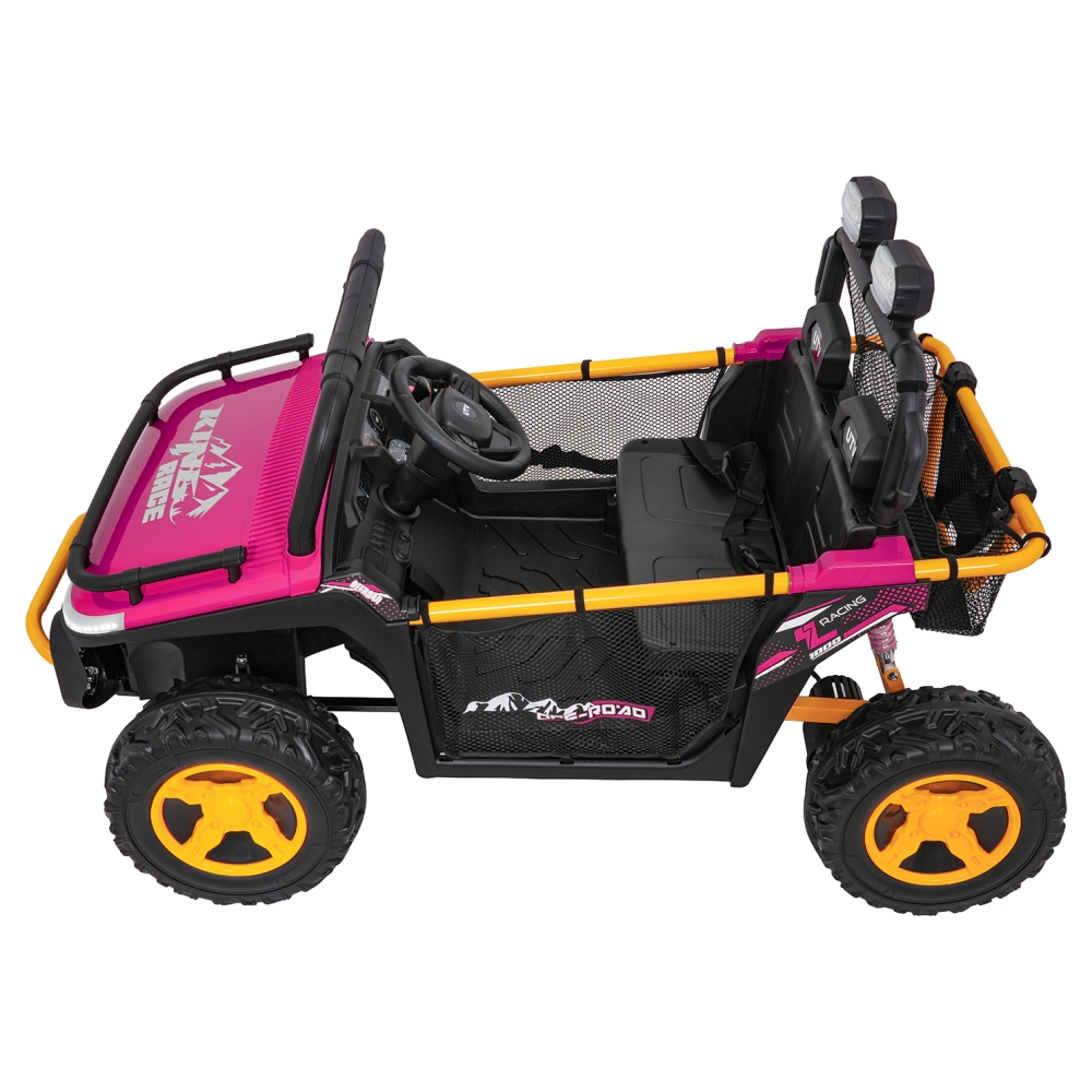Elektrinis Buggy UTV SPEED, Pink-Elektromobiliai vaikams, Keturračiai ir bagiai-e-vaikas