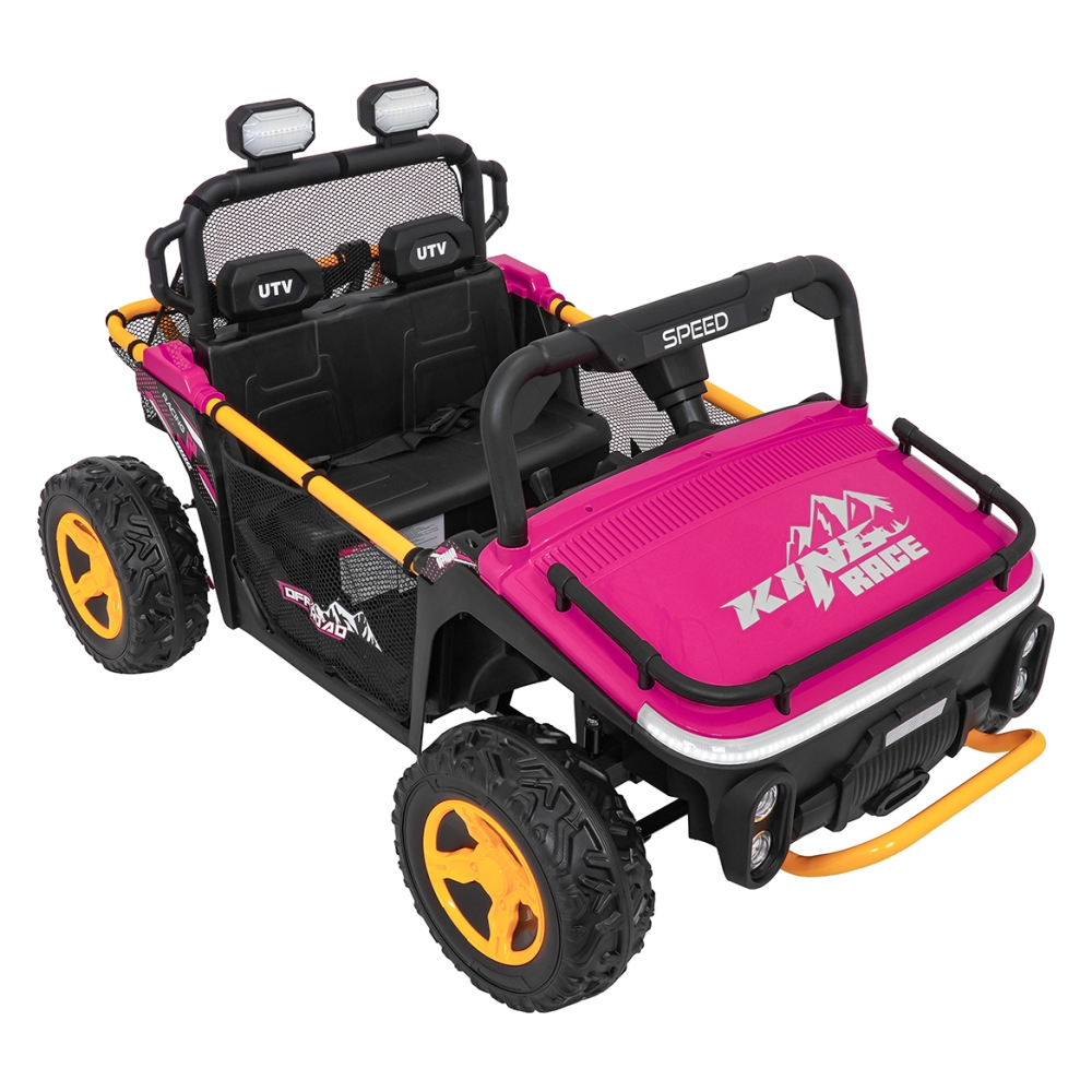 Elektrinis Buggy UTV SPEED, Pink-Elektromobiliai vaikams, Keturračiai ir bagiai-e-vaikas
