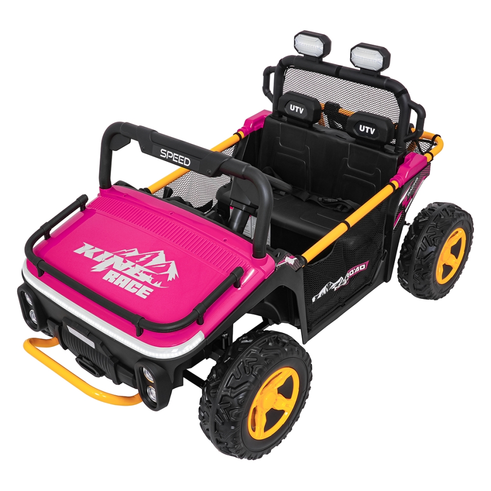 Elektrinis Buggy UTV SPEED, Pink-Elektromobiliai vaikams, Keturračiai ir bagiai-e-vaikas