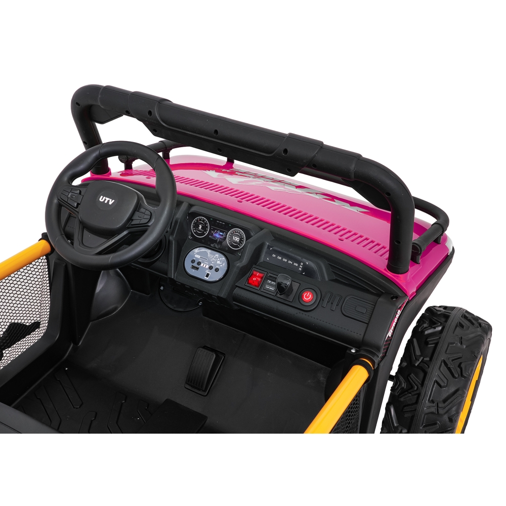 Elektrinis Buggy UTV SPEED, Pink-Elektromobiliai vaikams, Keturračiai ir bagiai-e-vaikas